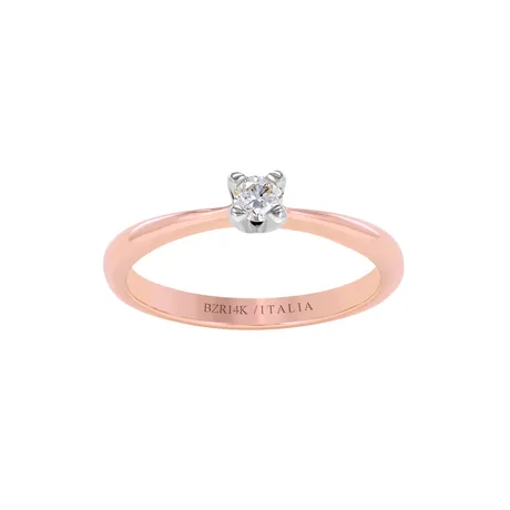 anillo de compromiso rosado